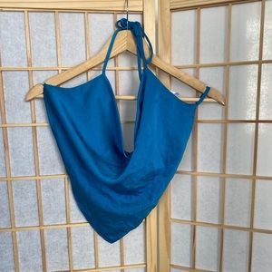 Cobalt Blue Silk Top Size Medium